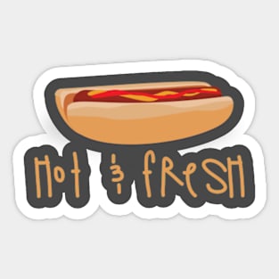 Hot and Fresh Hot Dog Sticker